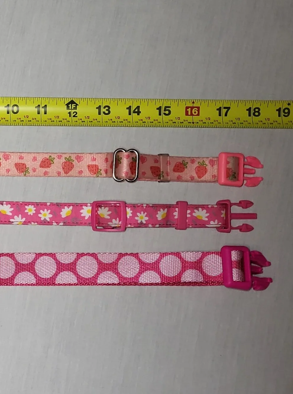 Assorted, Adjustable Pink Dog Collars